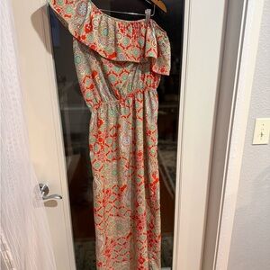 Gianni Bini One Shoulder Dress in Red and Green